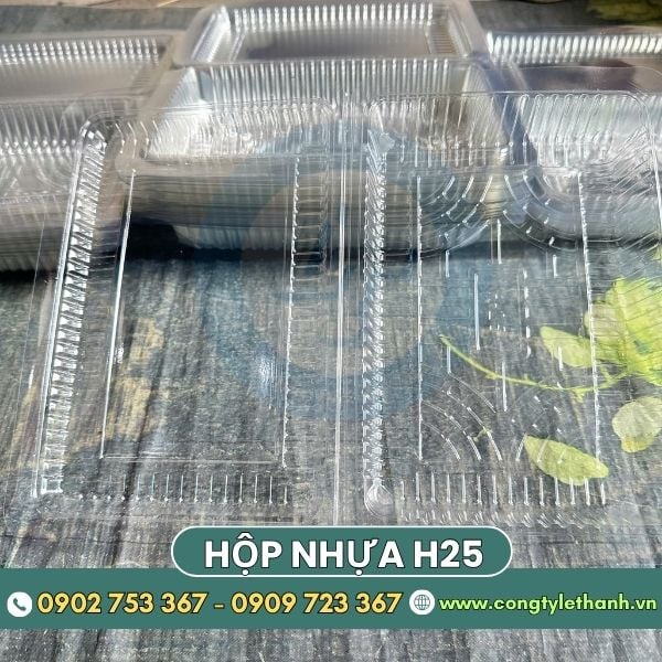 Hộp nhựa H25 thiết kế trong dễ quan sát bên trong Hộp nhựa H25 thiết kế trong dễ quan sát bên trong