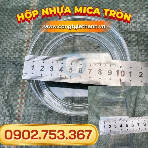 hộp nhựa mica tròn đựng bánh kẹo mứt trái cây Tết hộp nhựa mica tròn nhỏ