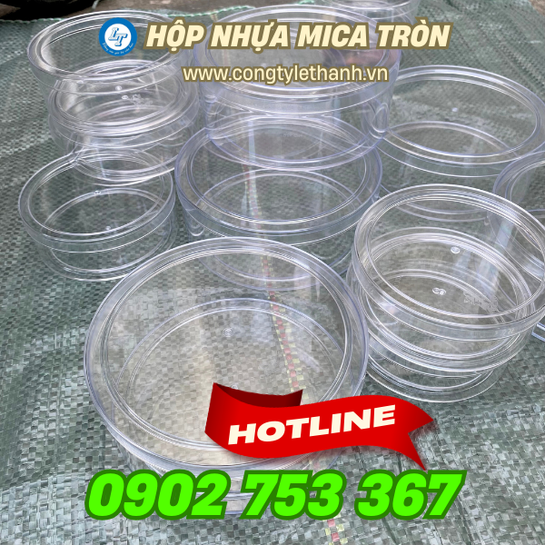 Hộp nhựa mica tròn trong suốt Hộp nhựa mica tròn trong suốt