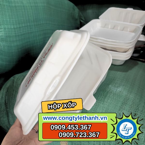 hộp xốp in hình giá sỉ theo yêu cầu size lớn đựng gà vịt hộp xốp đựng gà vịt có nút gài chắc chắn