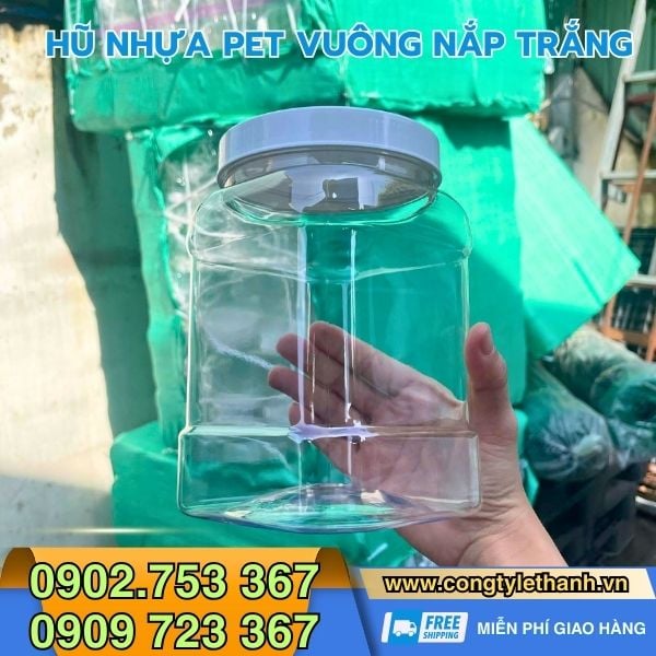 Địa chỉ bán sỉ hũ nhựa PET vuông đựng thực phẩm giá rẻ Địa chỉ bán sỉ hũ nhựa PET vuông đựng thực phẩm giá rẻ