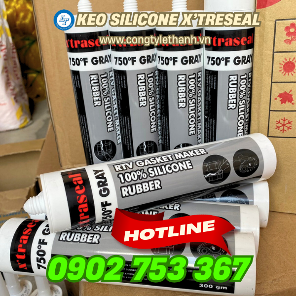 Keo X’traseal 750 độ F Gray RTV dạng chai Keo X’traseal 750 độ F Gray RTV dạng chai