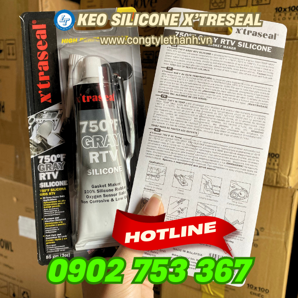 Keo X’traseal 750 độ F Gray RTV Keo X’traseal 750 độ F Gray RTV