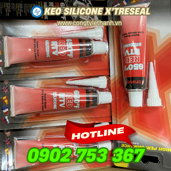 Keo X’traseal 650 độ F Red RTV dạng tuýp Keo X’traseal 650 độ F Red RTV dạng tuýp