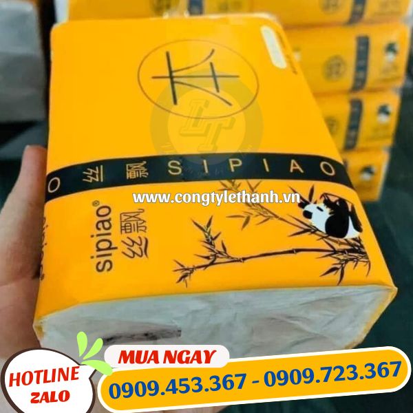 khăn giấy gấu trúc Sipiao giá sỉ khăn giấy gấu trúc Sipiao 1 gói 300 tờ