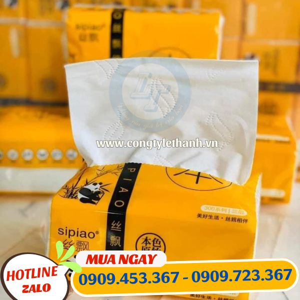 khăn giấy gấu trúc Sipiao giá sỉ khăn giấy gấu trúc sipiao mềm mịn