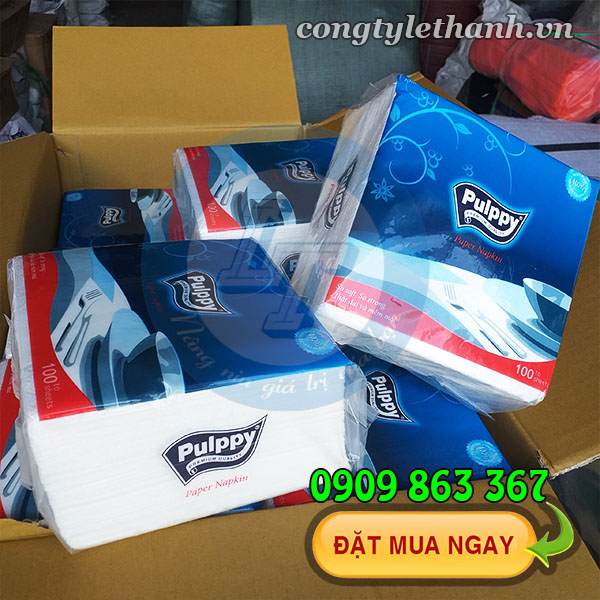 Khăn giấy vuông pulppy Khăn giấy vuông pulppy