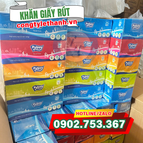 BÁO GIÁ TẾT KHĂN GIẤY RÚT TIỆN LỢI ĐẦU NĂM khăn giấy pulppy