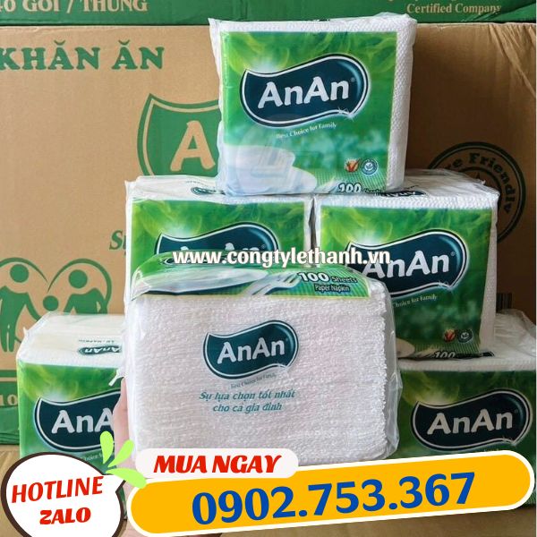 khăn giấy vuông an an giá sỉ khăn giấy vuông an an chính hãng