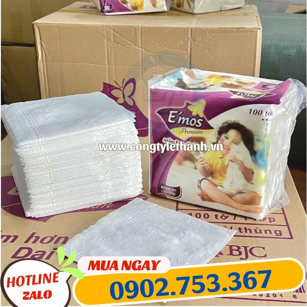 khăn giấy vuông emos giá sỉ khăn giấy vuông emos chất lượng