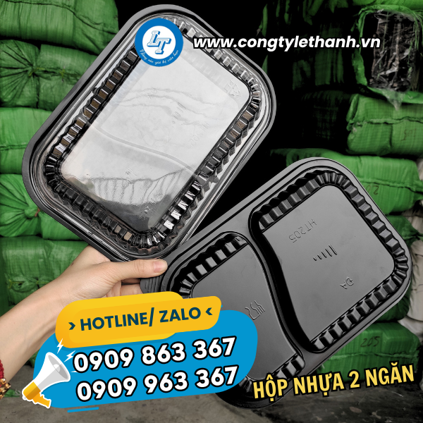 KHAY NHỰA, HỘP NHỰA ĐẾ ĐEN 2 NGĂN GIÁ TỐT khay nựa đế đen 2 ngăn