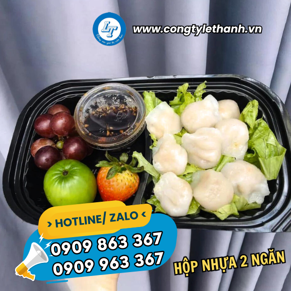 KHAY NHỰA, HỘP NHỰA ĐẾ ĐEN 2 NGĂN GIÁ TỐT công dụng của hộp nhựa