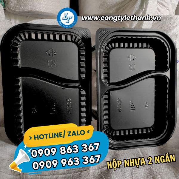 KHAY NHỰA, HỘP NHỰA ĐẾ ĐEN 2 NGĂN GIÁ TỐT hộp nhựa 2 ngăn