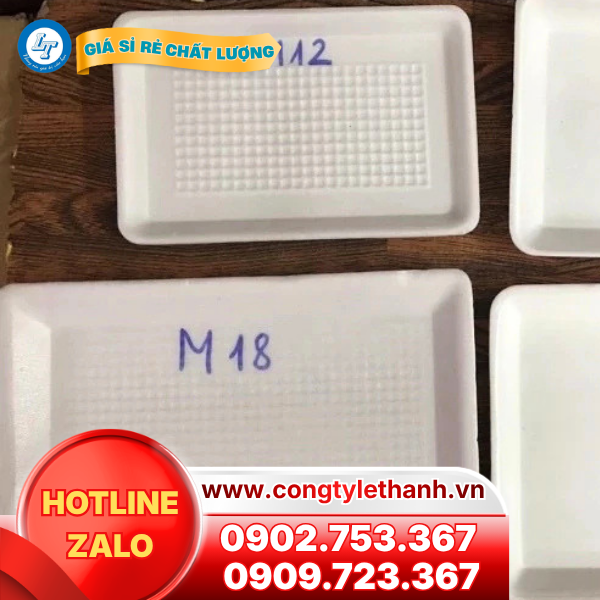 Khay xốp đựng thực phẩm giá sỉ Khay xốp đa dạng kích thước