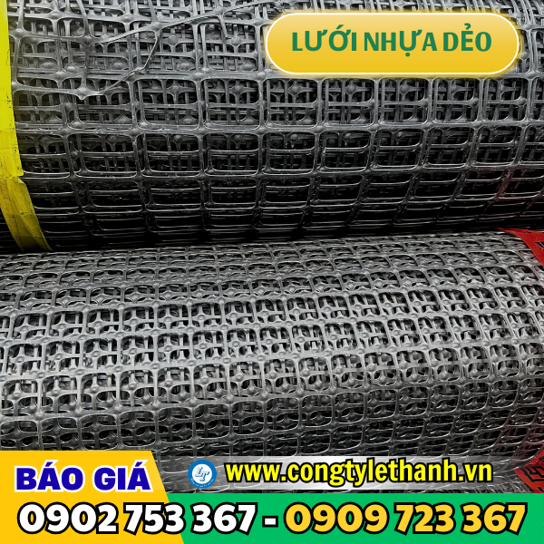 mua sỉ lưới nhựa dẻo ô vuông đen làm hàng rào, chuồng trại Lưới nhựa dẻo ô vuông có nhiều size