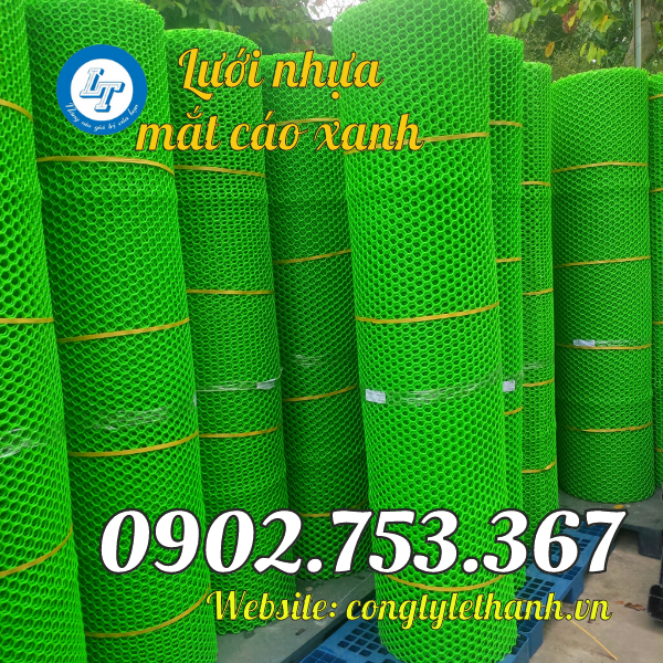 BÁN SỈ LƯỚI NHỰA MẮT CÁO XANH lưới nhựa xanh