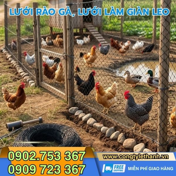 Giá 1kg lưới rào gà, lưới làm giàn leo cây trồng Giá 1kg lưới rào gà, lưới làm giàn leo cây trồng