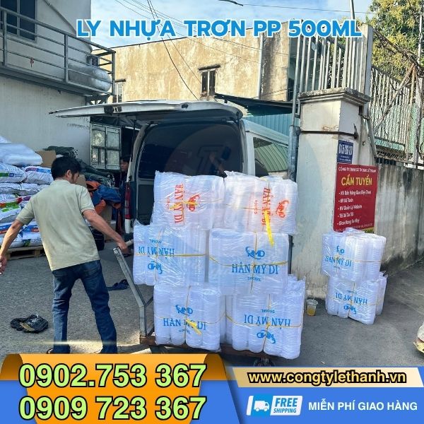 lốc 50 ly nhựa PP trơn 500ml giá sỉ lốc 50 ly nhựa PP trơn 500ml giá sỉ