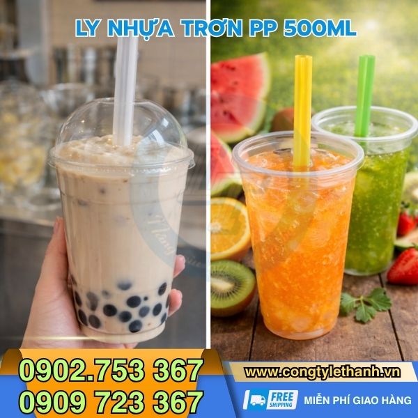 lốc 50 ly nhựa PP trơn 500ml giá sỉ lốc 50 ly nhựa PP trơn 500ml giá sỉ