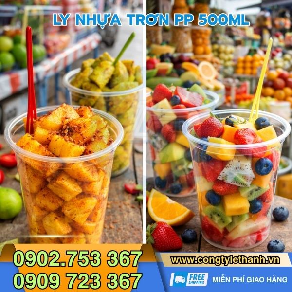 lốc 50 ly nhựa PP trơn 500ml giá sỉ lốc 50 ly nhựa PP trơn 500ml giá sỉ