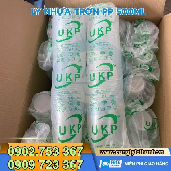 lốc 50 ly nhựa PP trơn 500ml giá sỉ lốc 50 ly nhựa PP trơn 500ml giá sỉ