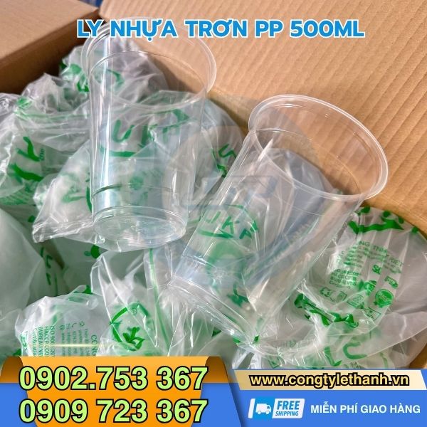 lốc 50 ly nhựa PP trơn 500ml giá sỉ lốc 50 ly nhựa PP trơn 500ml giá sỉ