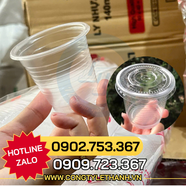 Ly nhựa pp nhỏ giá sỉ đựng nước chấm, rau câu, sampling Ly nhựa PP nhỏ có nắp đậy tiện ích