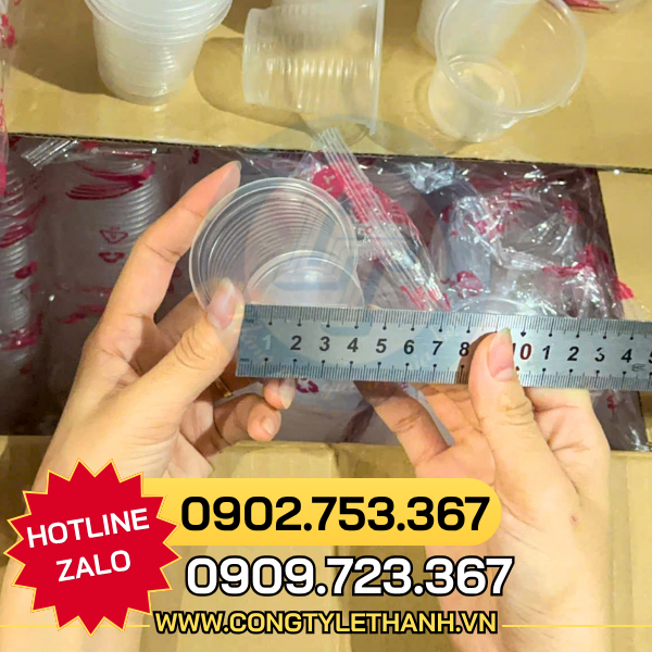 Ly nhựa pp nhỏ giá sỉ đựng nước chấm, rau câu, sampling Kích thước ly nhựa PP nhỏ