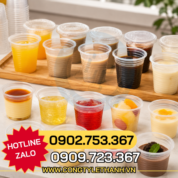 Ly nhựa pp nhỏ giá sỉ đựng nước chấm, rau câu, sampling Ly nhựa PP nhỏ đựng các mẫu dùng thử bắt mắt