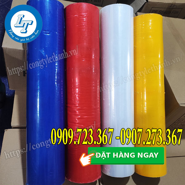 Màng pe màu quấn hàng tiện dụng, giá sỉ mọi nơi Màng pe màu