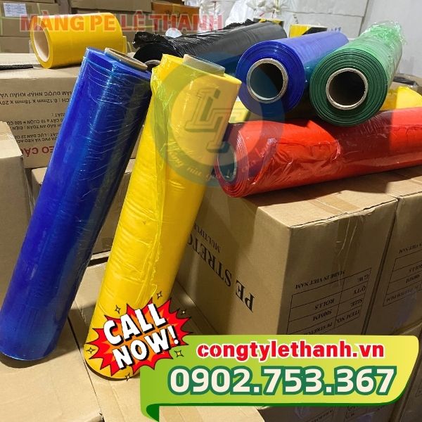 Màng PE giá rẻ quấn hàng màng pe giá sỉ nhiều màu