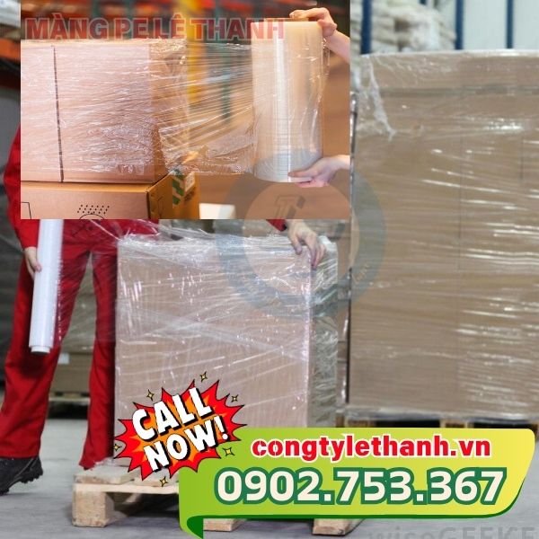 Màng PE giá rẻ quấn hàng Ứng dụng màng pe cuốn hàng