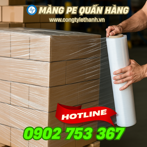 Màng pe quấn hàng hóa chắc chắn Màng pe quấn hàng hóa chắc chắn
