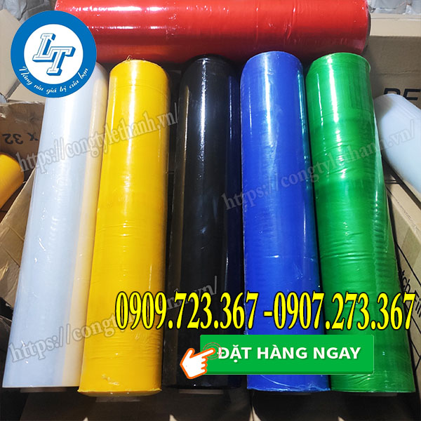 Màng pe màu quấn hàng tiện dụng, giá sỉ mọi nơi Màng pe màu