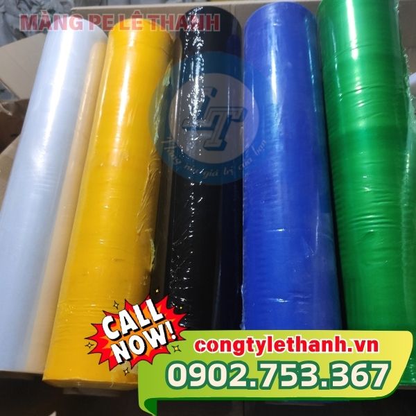 Màng PE giá rẻ quấn hàng màng pe nhiều màu
