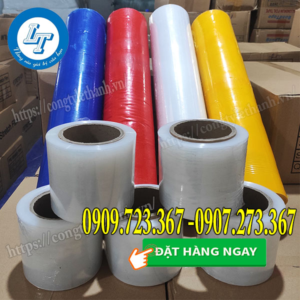 Màng pe màu quấn hàng tiện dụng, giá sỉ mọi nơi Màng pe màu