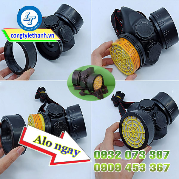 Mặt nạ phòng độc BB306 có 2 phin lọc giá rẻ Cấu tạo mặt nạ phòng đọc bb306