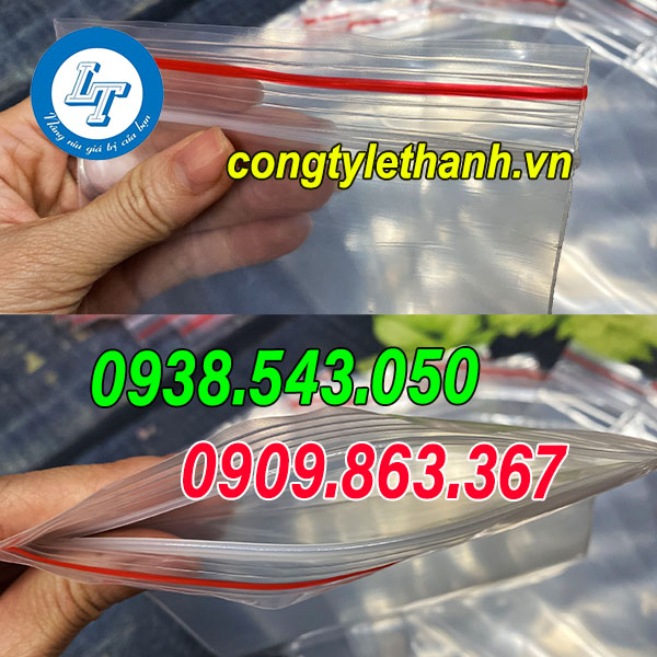 CƠ SỞ TÚI ZIP CHỈ ĐỎ TPHCM GIÁ RẺ NHẤT miệng túi zip chỉ đỏ