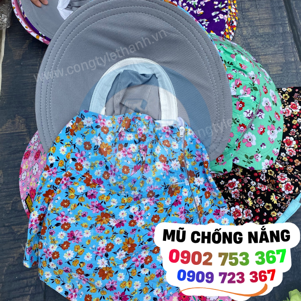 Nón trùm đầu chống nắng có vàng rộng che chắn hiệu quả Nón trùm đầu chống nắng có vàng rộng che chắn hiệu quả