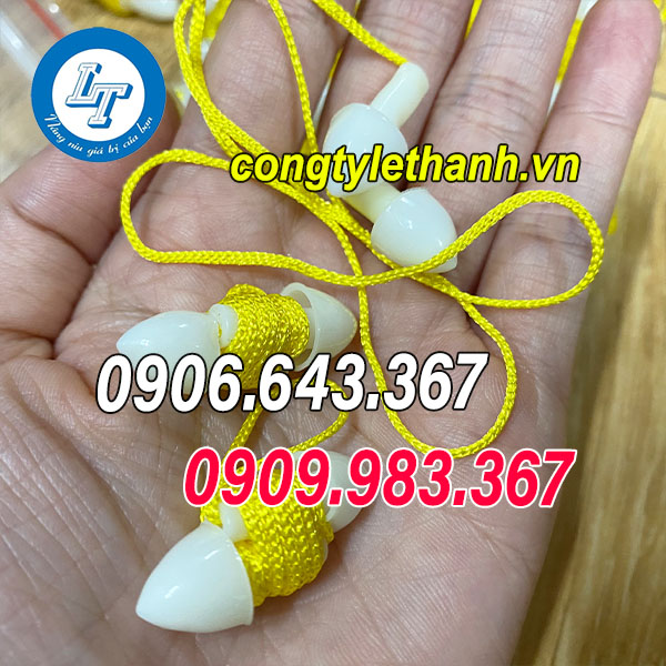 NƠI BÁN RẺ NÚT TAI CHỐNG ỒN DÂY MÀU VÀNG, MÀU CAM nút nhét tai vàng