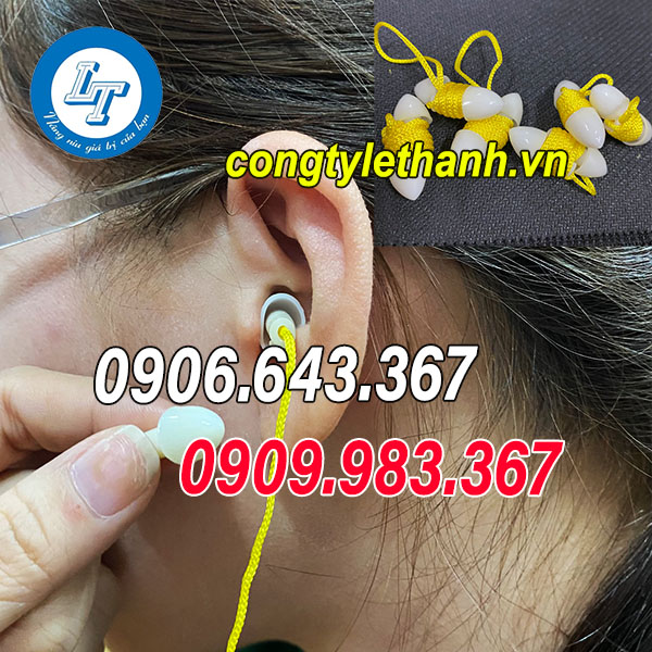 NƠI BÁN RẺ NÚT TAI CHỐNG ỒN DÂY MÀU VÀNG, MÀU CAM nút nhét tai màu vàng