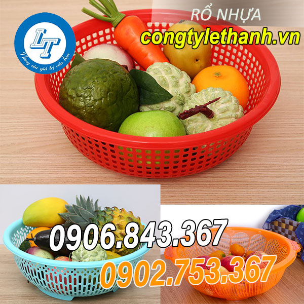 GIÁ SỈ, GIÁ RẺ RỔ NHỰA TRÒN NHIỀU SIZE, ĐỦ MÀU SẮC rổ nhựa đựng trái cây