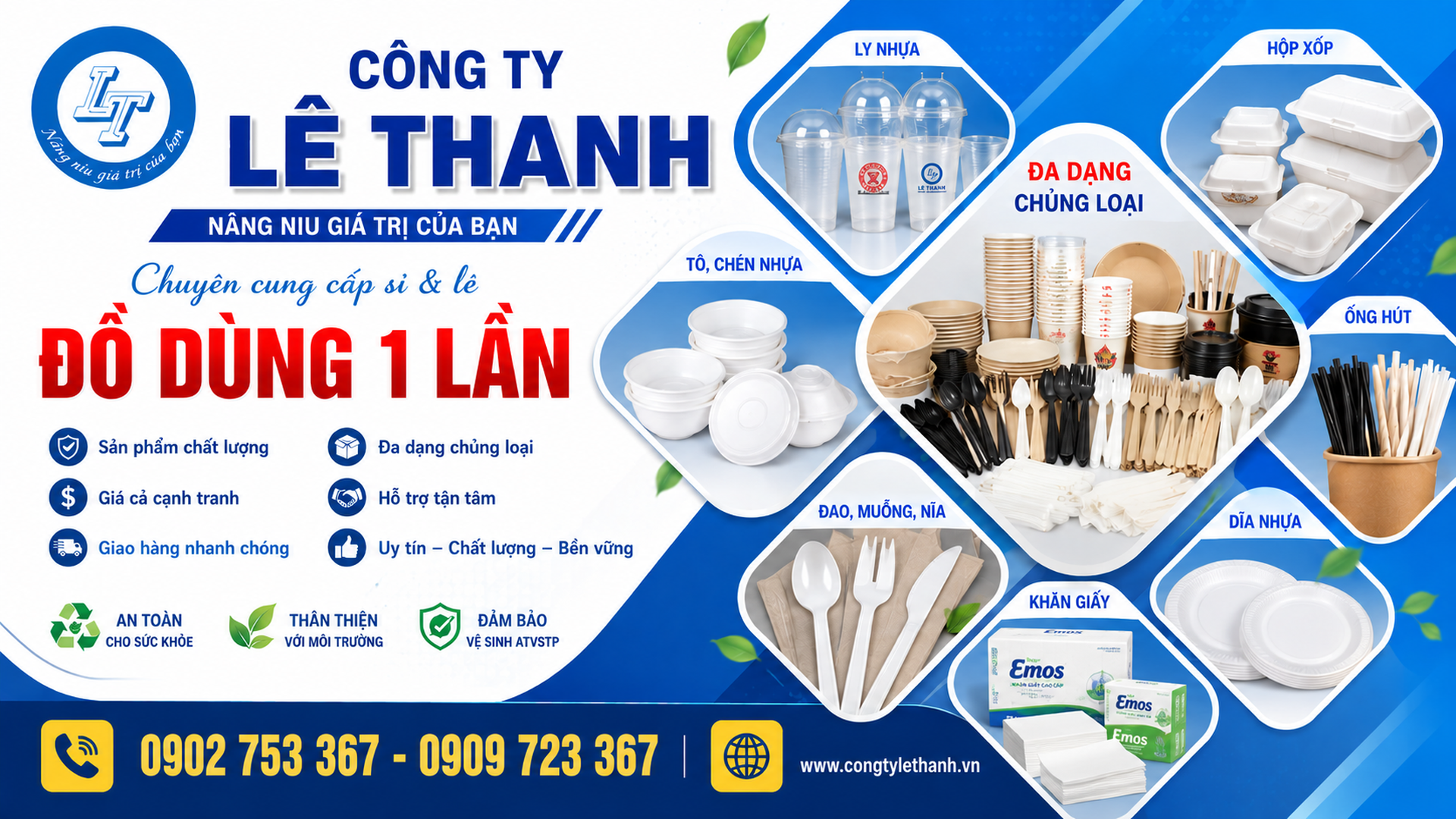 ĐỒ DÙNG 1 LẦN NHÀ LÊ THANH