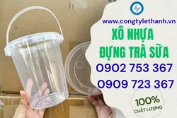 Phân phối và cung cấp xô nhựa đựng trà sữa, trà trái cây giá sỉ