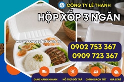 HỘP XỐP 3 NGĂN ĐỰNG THỨC ĂN GIÁ SỈ CHO HÀNG QUÁN