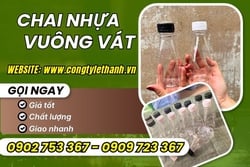 CHAI NHỰA VUÔNG VAI VÁT NẮP VẶN GIÁ SỈ MUA NGAY