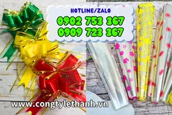 COMBO TÚI BÓNG KÍNH GÓI HOA VÀ NƠ RÚT GIÁ TỐT