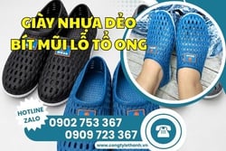 GIÀY NHỰA DẺO BÍT MŨI LỖ TỔ ONG NAM NỮ GIÁ XƯỞNG