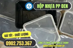 Nhà cung cấp hộp nhựa pp chữ nhật đen nắp trong giá sỉ hcm