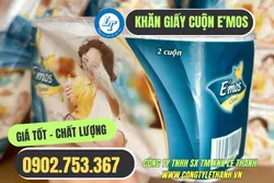 GIÁ ƯU ĐÃI TẾT KHĂN GIẤY CUỘN EMOS XANH LỐC 10 CUỘN